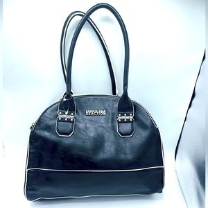 KENNETH COLE REACTION  PURSE WITH  WHITE ACCENTS & THREE  COMPARTMENTS